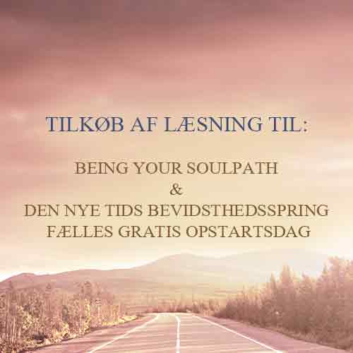 Tilkøb af læsning - Being your Soulpath og Den Nye Tids Bevidsthedsspring -  8/9